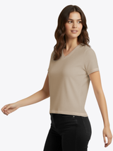 Polera de Bambú Ultra Suave - Mujer (Cuello V)