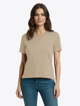 Polera de Bambú Ultra Suave - Mujer (Cuello V)