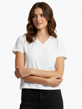 Polera de Bambú Ultra Suave - Mujer (Cuello V)