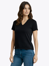 Polera de Bambú Ultra Suave - Mujer (Cuello V)