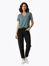 Polera de Bambú Ultra Suave - Mujer (Cuello V)