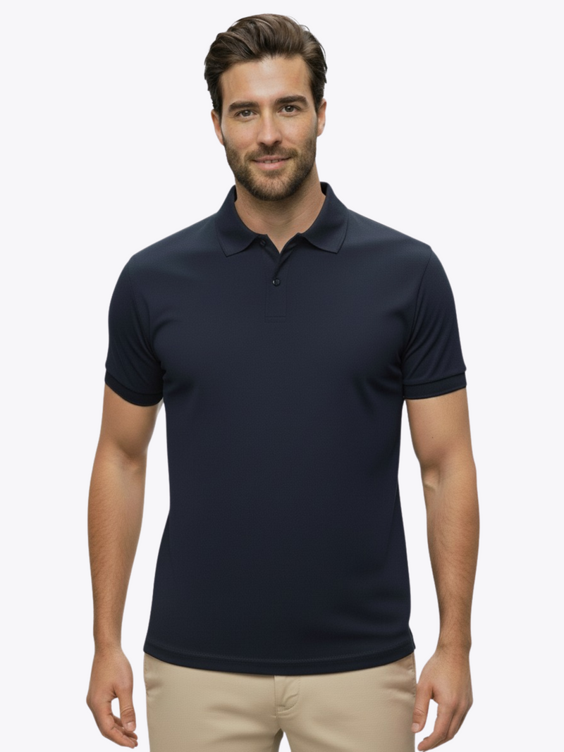Polera Cuello Polo de Bambú Ultra Suave