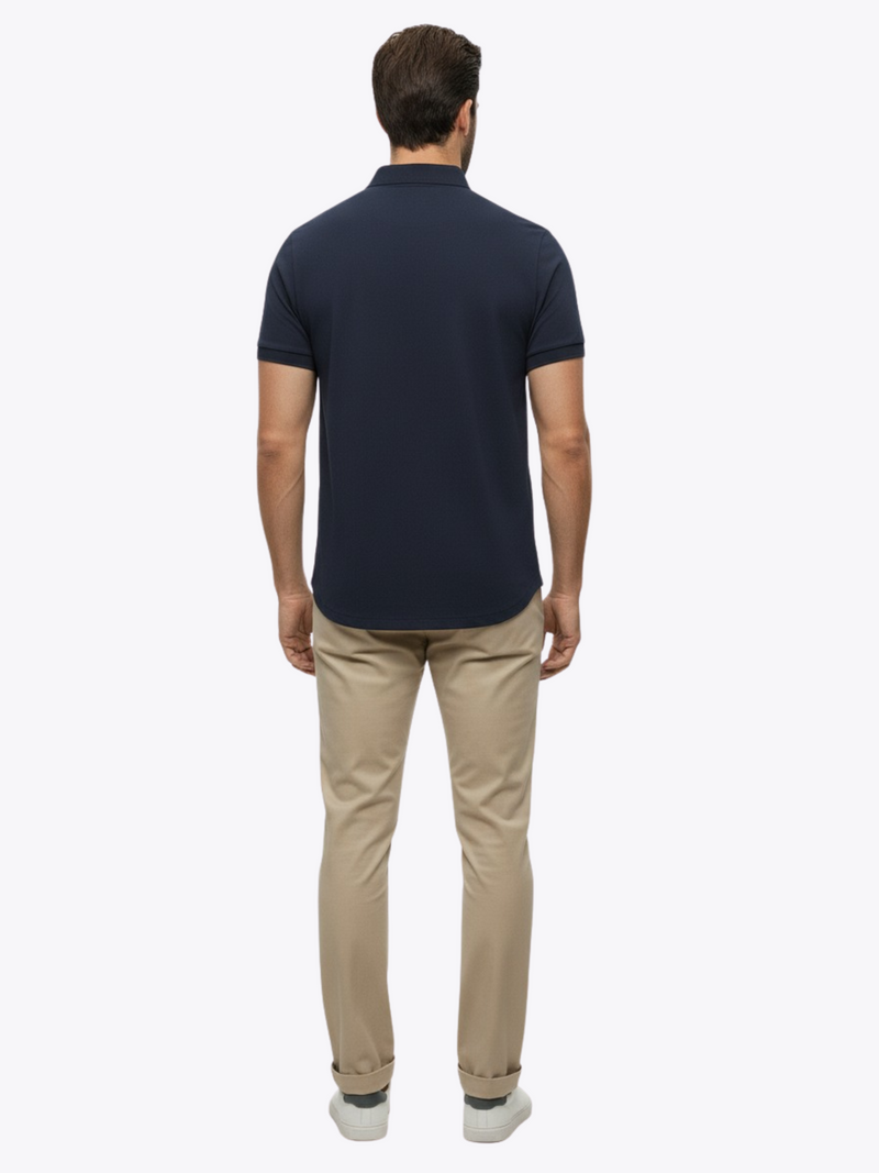 Polera Cuello Polo de Bambú Ultra Suave