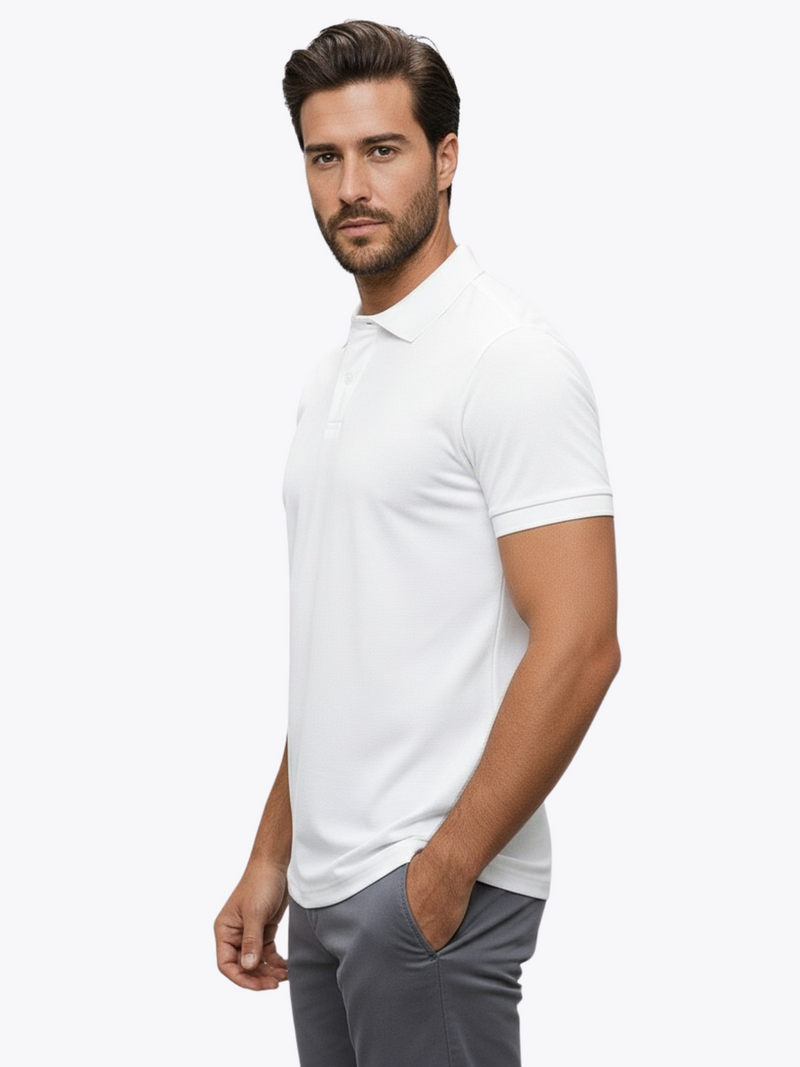 Polera Cuello Polo de Bambú Ultra Suave