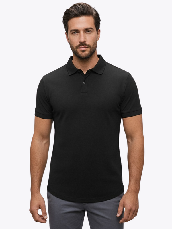 Polera Cuello Polo de Bambú Ultra Suave