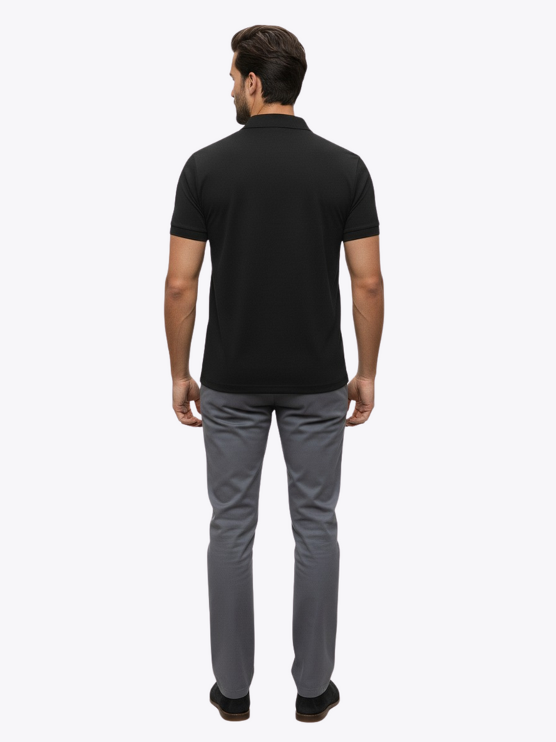 Polera Cuello Polo de Bambú Ultra Suave