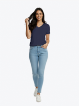Polera de Bambú Ultra Suave - Mujer (Cuello V)