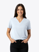 Polera de Bambú Ultra Suave - Mujer (Cuello V)