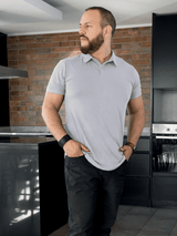 Polera Cuello Polo de Bambú Ultra Suave